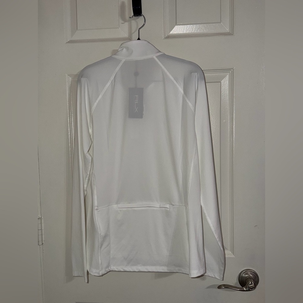 RLX Ralph Lauren White Quarter-Zip Golf Performance Pullover Women Size L - Picture 5 of 7